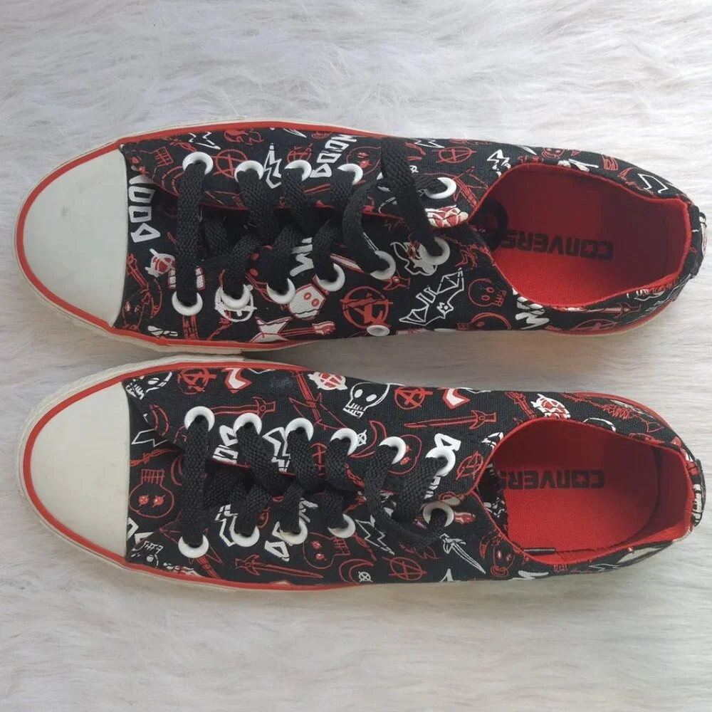 Converse CT All Star Size US MENS 7 WOMENS 9 Anarchy BLACK/RED - Picture 6 of 13